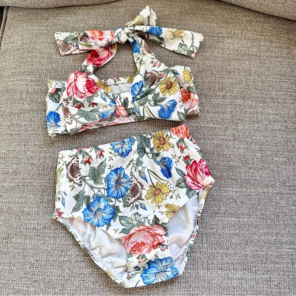 Toddler Floral swim set 4-5T